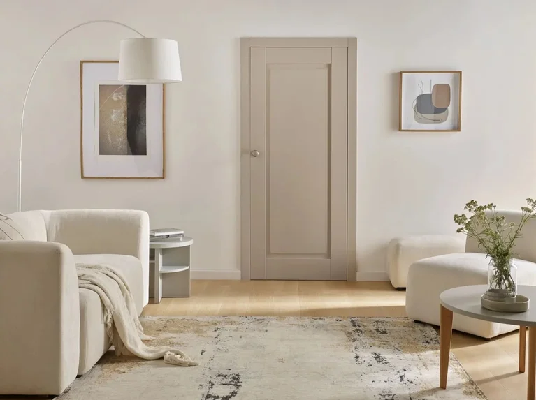  Jasny salon w ciepłym świetle